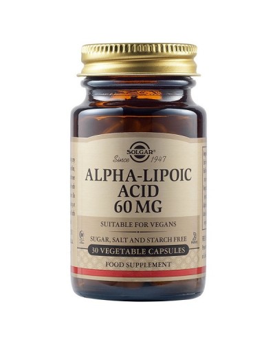 SOLGAR ALPHA-LIPOIC ACID 60mg 30 Veg  Caps