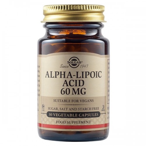 SOLGAR ALPHA-LIPOIC ACID 60mg 30 Veg. Caps