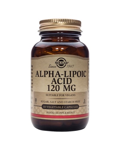 SOLGAR ALPHA LIPOIC ACID 120mg 60 Veg. Caps