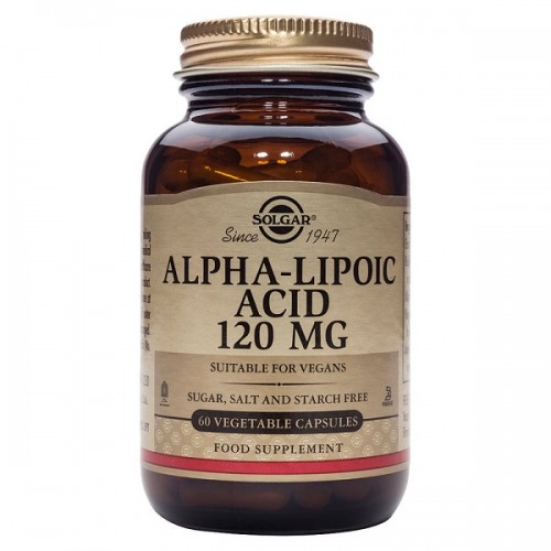 SOLGAR ALPHA LIPOIC ACID 120mg 60 Veg. Caps