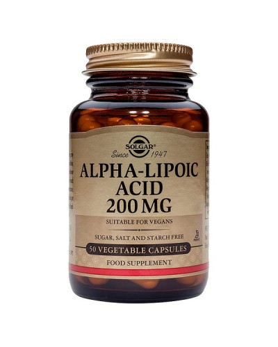 SOLGAR ALPHA LIPOIC ACID 200mg 50 Veg. Caps