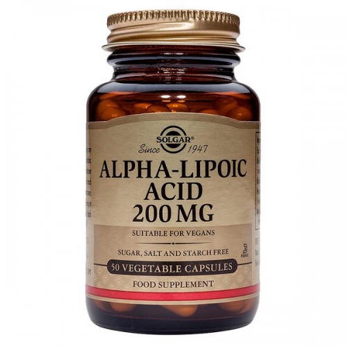 SOLGAR ALPHA LIPOIC ACID 200mg 50 Veg. Caps