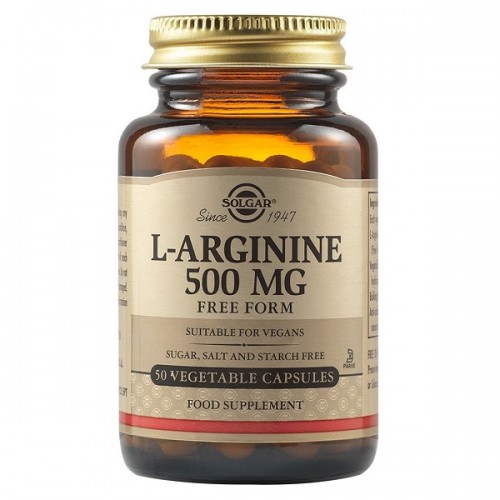 SOLGAR L-ARGININE 500mg 50 Veg. Caps