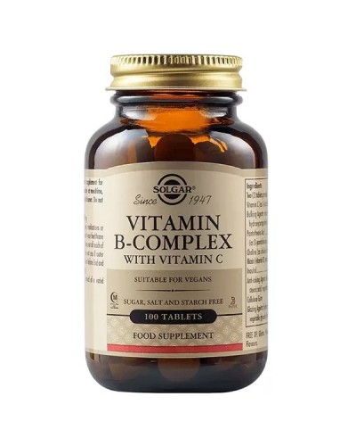 SOLGAR VITAMIN B-COMPLEX WITH VITAMIN C 100tabs