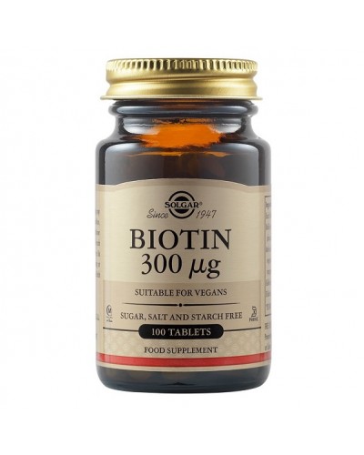 SOLGAR BIOTIN 300µg 100tabs