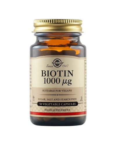 SOLGAR BIOTIN 1000μg 50 Veg  Caps