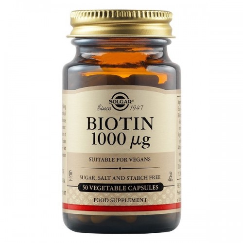 SOLGAR BIOTIN 1000μg 50 Veg. Caps