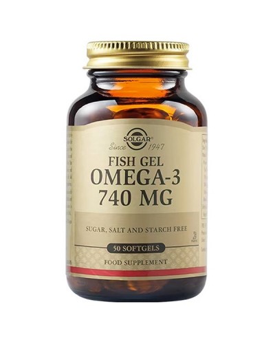 SOLGAR OMEGA-3 FISH GEL 740mg 50 softgels