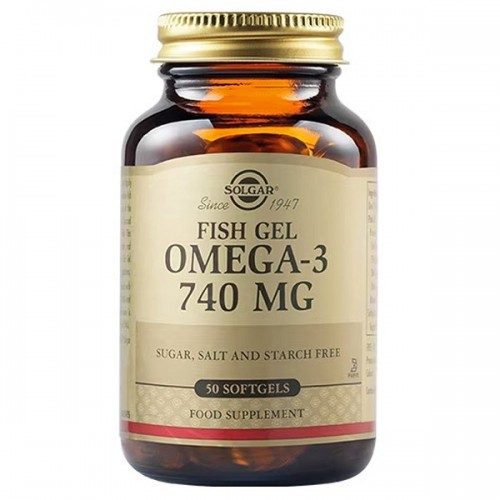 SOLGAR OMEGA-3 FISH GEL 740mg 50 softgels