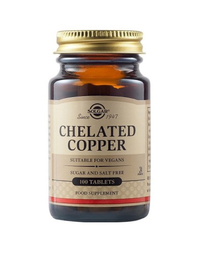 SOLGAR CHELATED COPPER 100tabs