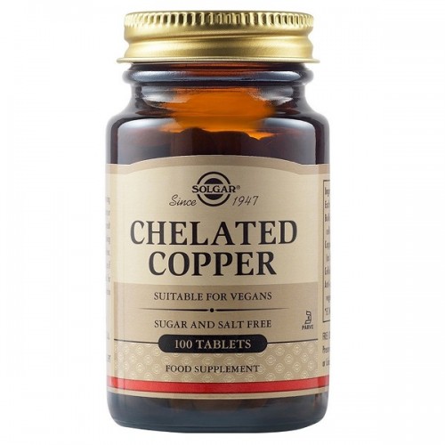 SOLGAR CHELATED COPPER 100tabs