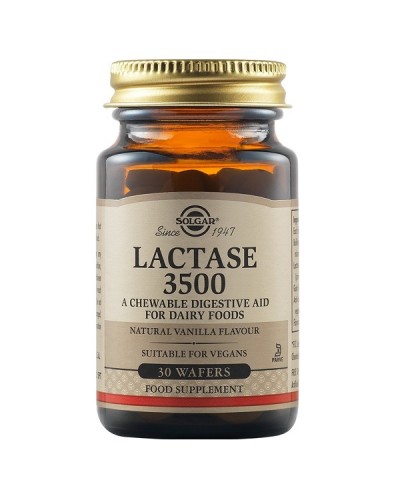 SOLGAR LACTASE 3500 WAFERS 30 Chewable tabs