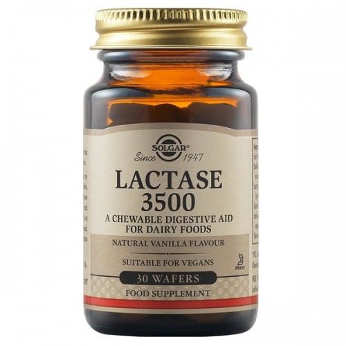 SOLGAR LACTASE 3500 WAFERS 30 Chewable tabs