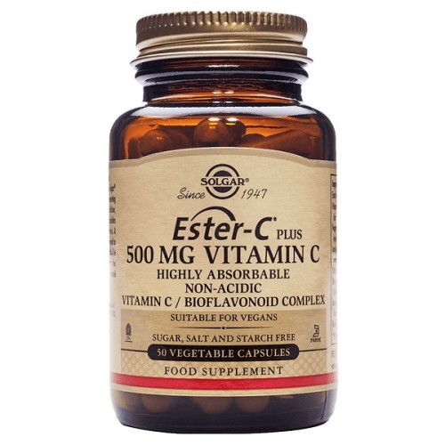 SOLGAR ESTER-C 500mg PLUS VITAMIN C 50 Veg. Caps