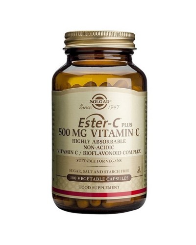 SOLGAR ESTER-C 500mg PLUS VITAMIN C 100 Veg. Caps