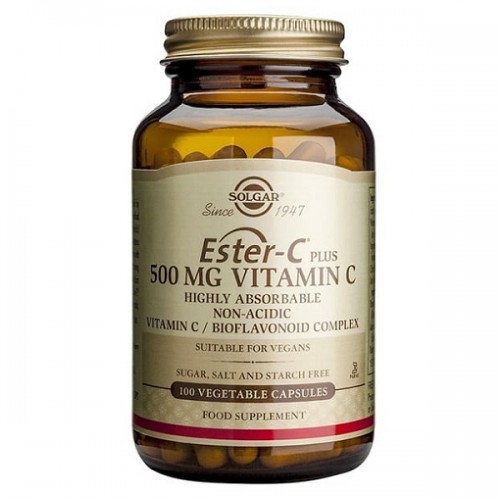 SOLGAR ESTER-C 500mg PLUS VITAMIN C 100 Veg. Caps