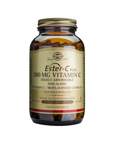 SOLGAR ESTER-C 500mg PLUS VITAMIN C 250 Veg  Caps