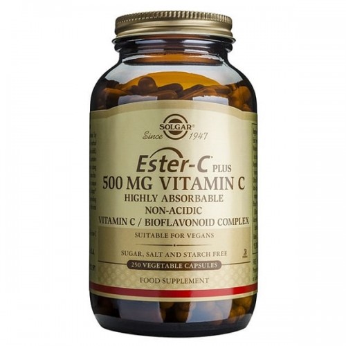 SOLGAR ESTER-C 500mg PLUS VITAMIN C 250 Veg. Caps