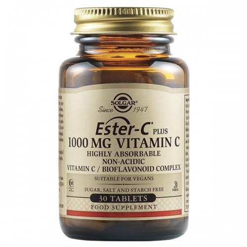 SOLGAR ESTER-C 1000mg PLUS VITAMIN C 30tabs