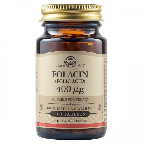 SOLGAR FOLACIN (FOLIC ACID) 400μg 100tabs