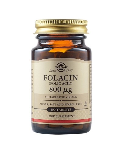 SOLGAR FOLACIN (FOLIC ACID) 800μg 100tabs