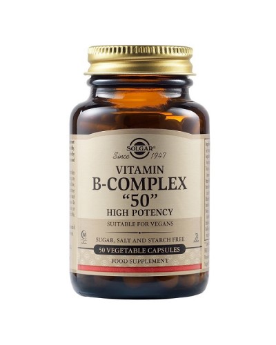 SOLGAR VITAMIN B-COMPLEX 50 HIGH POTENCY 50 Veg  Caps