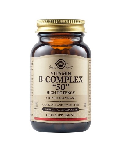 SOLGAR VITAMIN B-COMPLEX 50 HIGH POTENCY 100 Veg. Caps