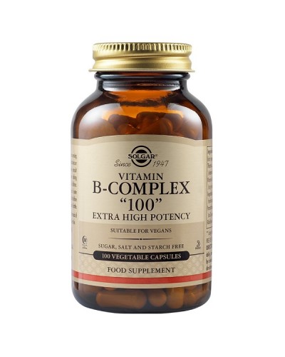 SOLGAR VITAMIN B-COMPLEX 100 EXTRA HIGH POTENCY 100 Veg. Caps