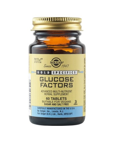 SOLGAR GLUCOSE FACTORS 60tabs