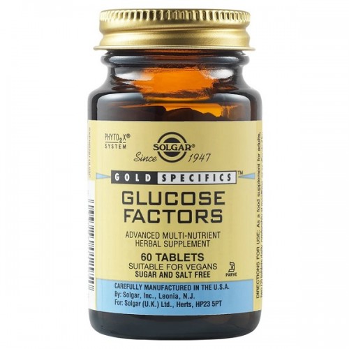 SOLGAR GLUCOSE FACTORS 60tabs