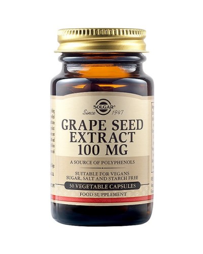 SOLGAR GRAPE SEED EXTRACT 100mg 30 Veg  Caps