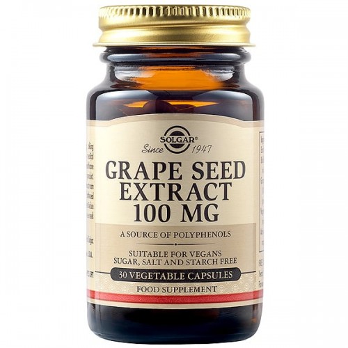 SOLGAR GRAPE SEED EXTRACT 100mg 30 Veg. Caps