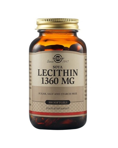 SOLGAR LECITHIN 1360mg 100 softgels