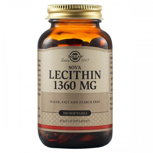 SOLGAR LECITHIN 1360mg 100 softgels