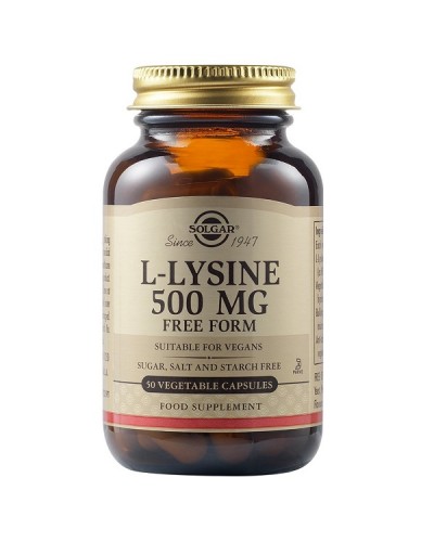 SOLGAR L-LYSINE 500mg 50 Veg  Caps