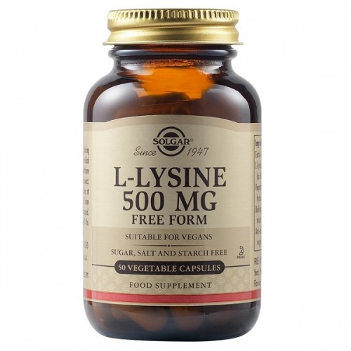 SOLGAR L-LYSINE 500mg 50 Veg. Caps