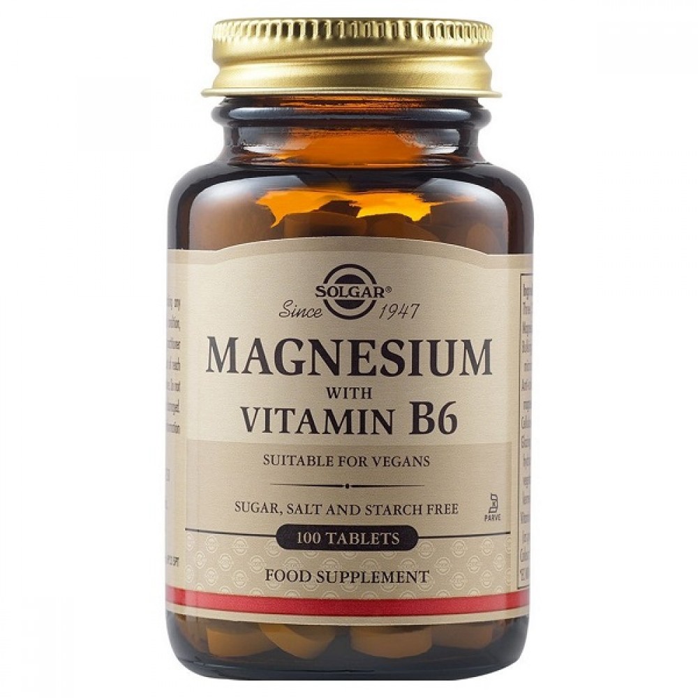 SOLGAR MAGNESIUM WITH VITAMIN B6 100tabs