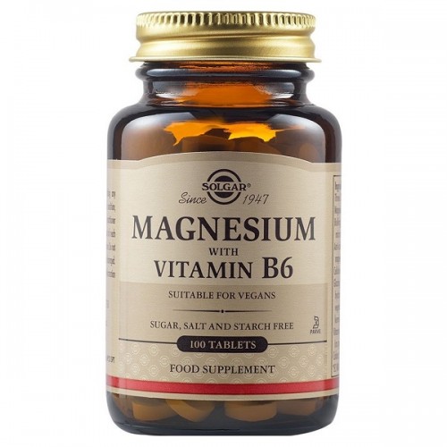 SOLGAR MAGNESIUM WITH VITAMIN B6 100tabs