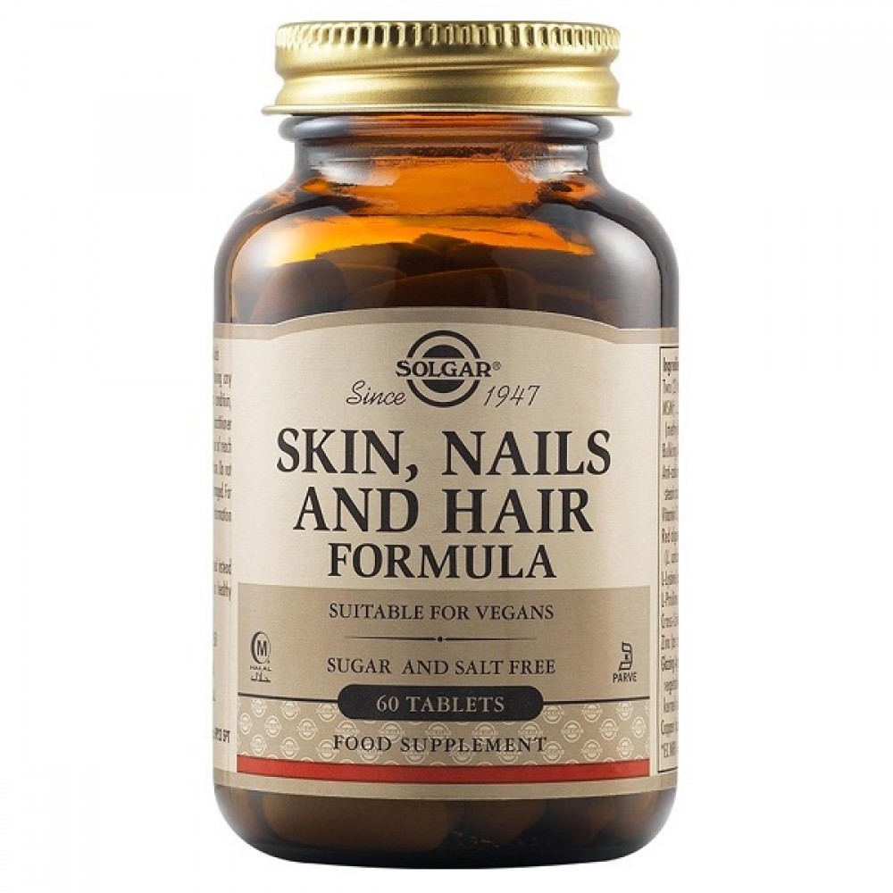 SOLGAR SKIN, NAILS AND HAIR FORMULA 60tabs