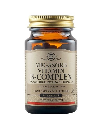 SOLGAR MEGASORB VITAMIN B-COMPLEX 50tabs