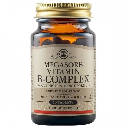 SOLGAR MEGASORB VITAMIN B-COMPLEX 50tabs