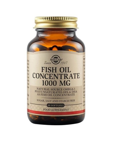 SOLGAR FISH OIL CONCENTRATE 1000mg 60 softgels