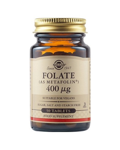 SOLGAR FOLATE (AS METAFOLIN) 400μg 50tabs