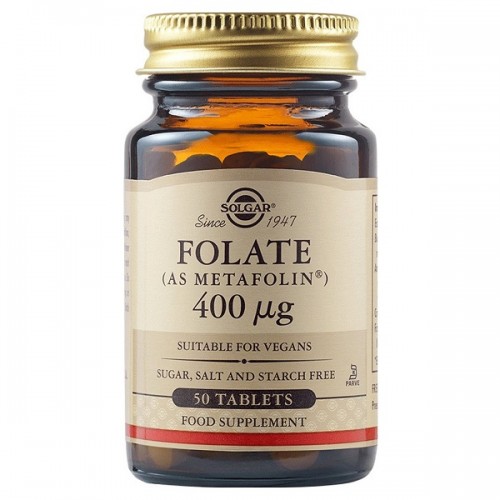 SOLGAR FOLATE (AS METAFOLIN) 400μg 50tabs