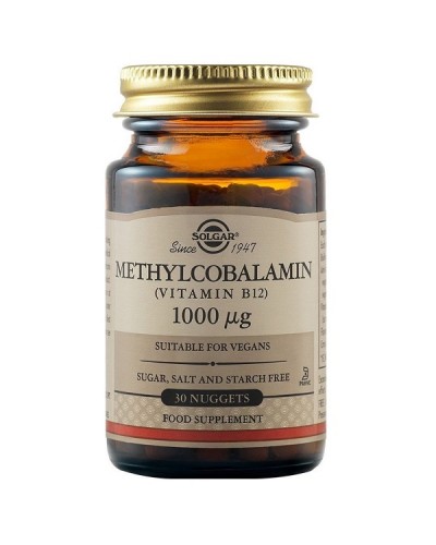 SOLGAR METHYLCOBALAMIN (VITAMIN B12) 1000μg 30 Nuggets