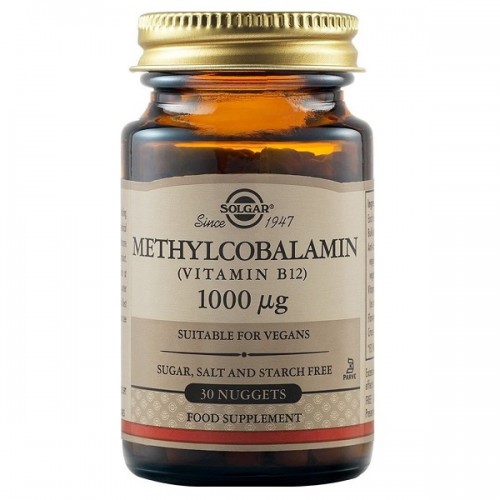 SOLGAR METHYLCOBALAMIN (VITAMIN B12) 1000μg 30 Nuggets