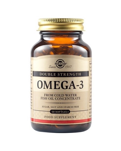 SOLGAR OMEGA-3 DOUBLE STRENGTH 60 softgels