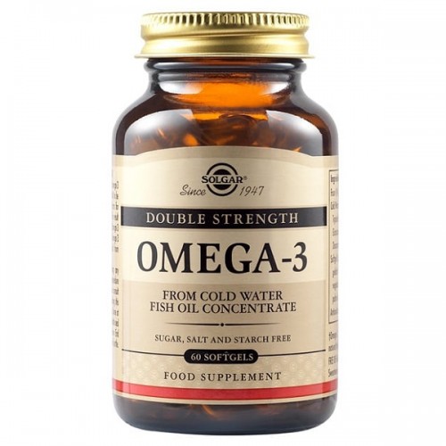 SOLGAR OMEGA-3 DOUBLE STRENGTH 60 softgels