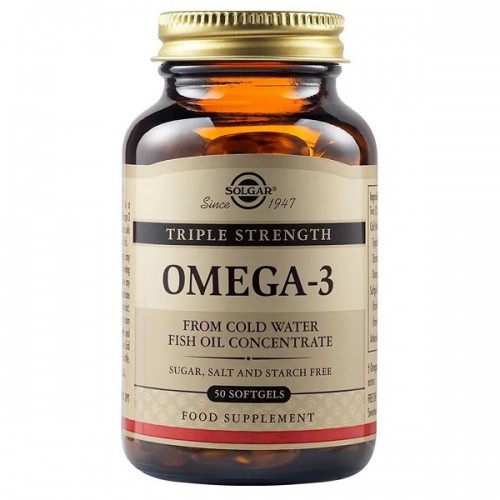 SOLGAR OMEGA-3 TRIPLE STRENGTH 50 softgels