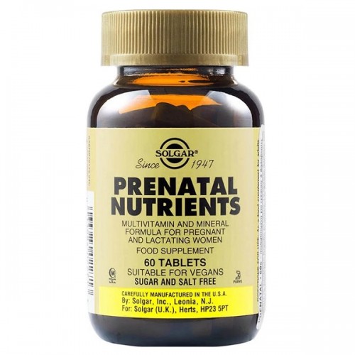 SOLGAR PRENATAL NUTRIENTS 60tabs